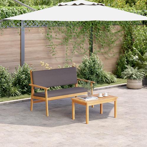 vidaXL Tuinbank met kussens massief acaciahout, Tuin en Terras, Tuinsets en Loungesets, Nieuw, Verzenden