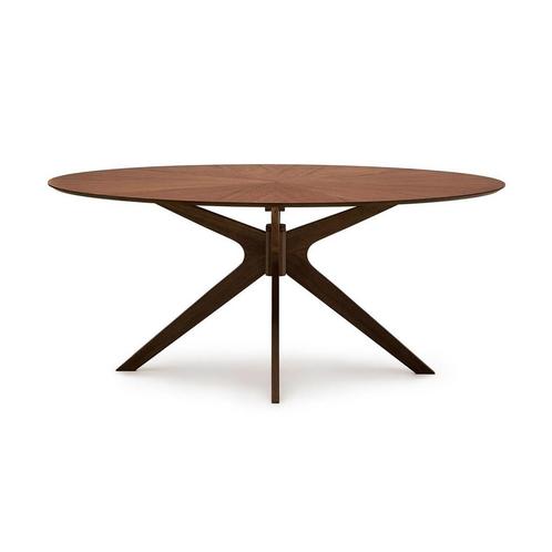 *WOONWINKEL* Kave Home Naanim Ovale Eettafel Walnootfineer 1, Huis en Inrichting, Tafels | Eettafels, Nieuw, Verzenden