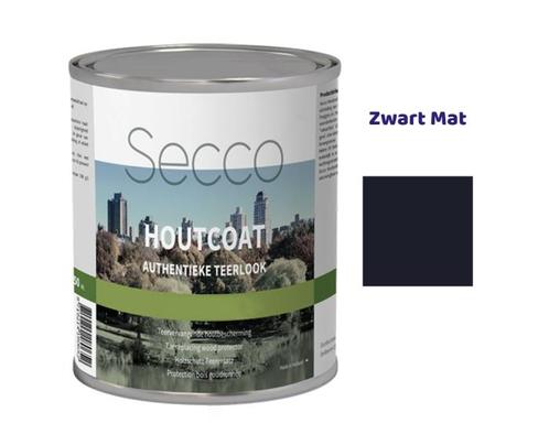 Secco Houtcoat | Zwart  | Mat | 20 liter, Doe-het-zelf en Verbouw, Verf, Beits en Lak, Verzenden