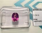 Roze Saffier - 1.76 ct - International Gemological Institute, Sieraden, Tassen en Uiterlijk, Edelstenen, Nieuw