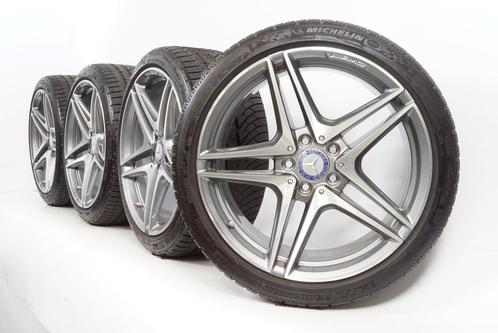 Mercedes C63 W205 19 inch AMG velgen + Winterbanden Michelin, Auto-onderdelen, Banden en Velgen, Velg(en), Gebruikt, 19 inch, Winterbanden