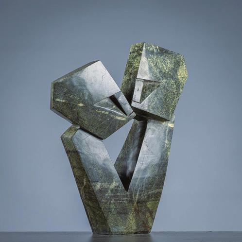 Kissing faces - C. Makare - Geomatric faces, Antiek en Kunst, Kunst | Designobjecten