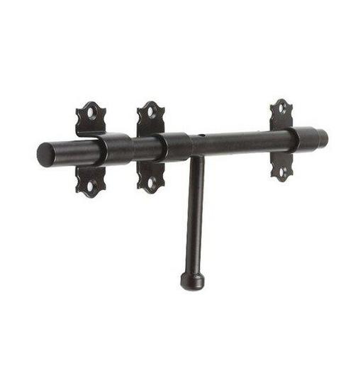 AMIG Deurgrendel mat zwart 300 x Ø15 mm, Doe-het-zelf en Verbouw, Hang- en Sluitwerk, Nieuw, Ophalen of Verzenden