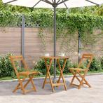 vidaXL Tuintafel inklapbaar 70 cm massief acaciahout, Verzenden, Nieuw, Hout