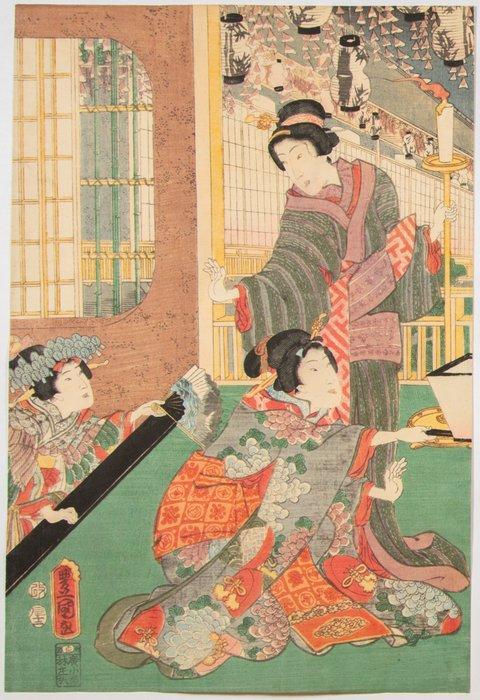 Anger  - The Four Emotions  - Toyokuni III Utagawa, Antiek en Kunst, Antiek | Overige Antiek