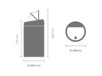 Brabantia Touch Bin Prullenbak - 60 liter - White, Verzenden, Zo goed als nieuw