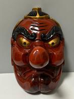 Noh masker - Hout, Extra grote houten beeldhouwkunst, Antiek en Kunst