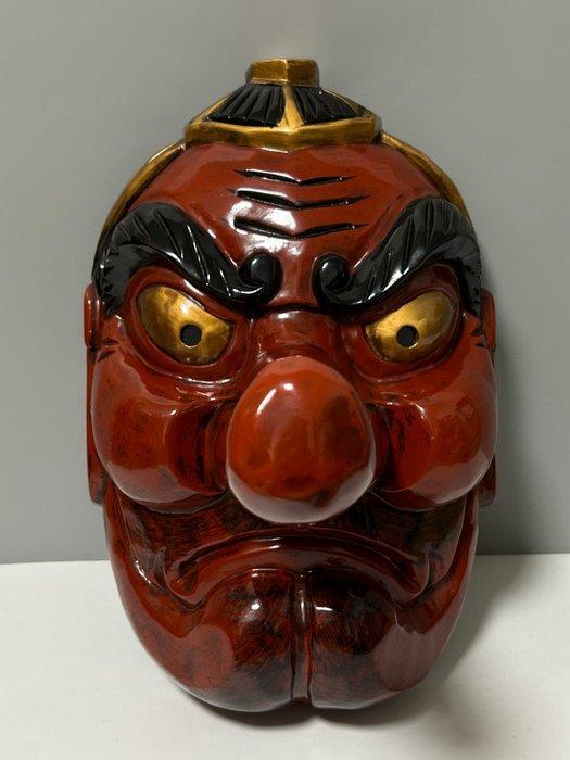 Noh masker - Hout, Extra grote houten beeldhouwkunst, Antiek en Kunst, Antiek | Overige Antiek