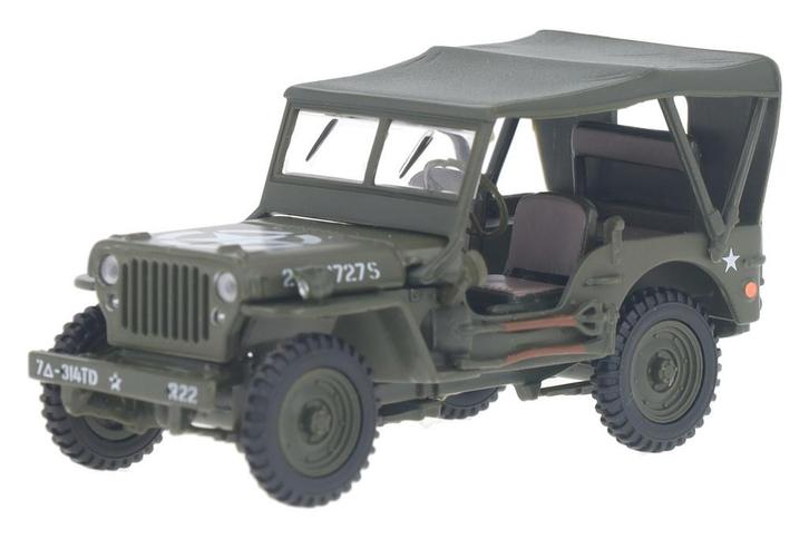Jeep Willys 4x4 Soft Top 4-91860 Cararama  Modelauto 1:43, Hobby en Vrije tijd, Modelauto's | 1:43, Verzenden