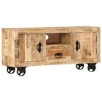 vidaXL Tv-meubel 110x30x50 cm ruw mangohout, Huis en Inrichting, 100 tot 150 cm, Verzenden, Nieuw, Minder dan 100 cm