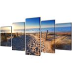 vidaXL Canvas muurdruk set zandstrand 100 x 50 cm, Verzenden, Nieuw