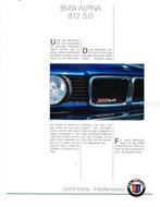 1989 BMW ALPINA B12 5.0 BROCHURE DUITS, Boeken, Auto's | Folders en Tijdschriften, Nieuw, Author