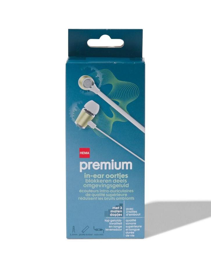 HEMA Oortelefoon in-ear premium mint, Computers en Software, Overige Computers en Software, Nieuw, Verzenden