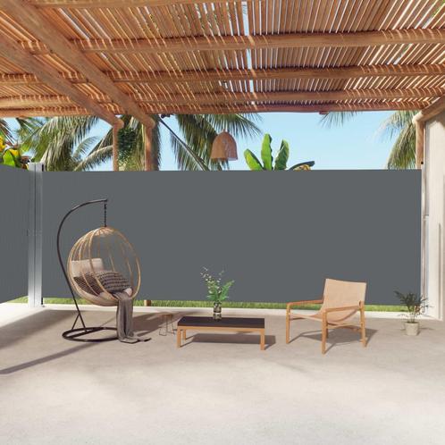 vidaXL Windscherm uittrekbaar 220x1000 cm antracietkleurig, Tuin en Terras, Zonneschermen, Nieuw, Verzenden
