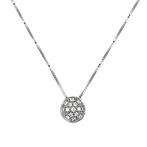 Ketting met hanger - 18 karaat Witgoud - 0.14ct. tw. Diamant