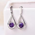 Zonder minimumprijs - Oorbellen Zilver - Amethyst -, Sieraden, Tassen en Uiterlijk, Oorbellen, Nieuw