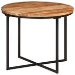 vidaXL Salontafel 55x55x45 cm massief acaciahout en ijzer, Verzenden, Nieuw, Overige houtsoorten, 50 tot 100 cm