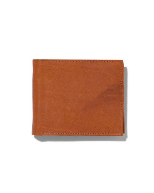 HEMA Billfold portemonnee bruin leer RFID 9.5x11.5, Sieraden, Tassen en Uiterlijk, Portemonnees, Nieuw, Verzenden