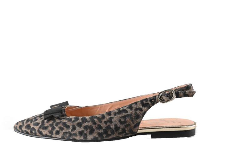 Floris van Bommel Slingbacks in maat 38 Bruin, Kleding | Dames, Schoenen, Bruin, Zo goed als nieuw, Verzenden