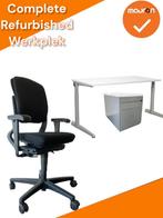 Refurbished Complete Werkplek - Bladkleur naar keuze - Elekt, Werkplek, Ophalen of Verzenden, Gebruikt, Bureau