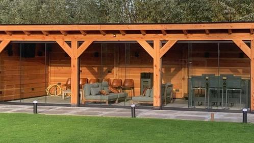 Plat dak met glaswanden 900x400cm type Bernke, Tuin en Terras, Overkappingen, Ophalen of Verzenden
