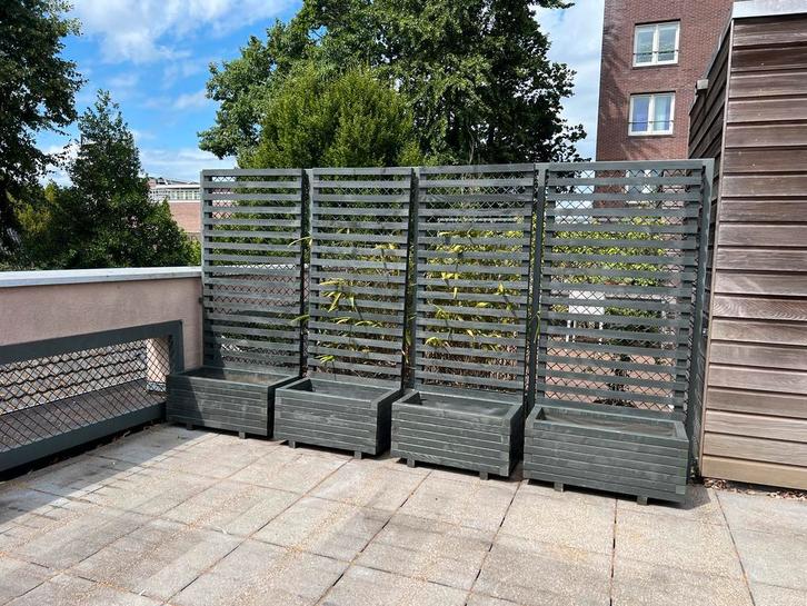 Stevige bloempotten van balkjes 1m lang x 176cm hoog !, Tuin en Terras, Bloembakken en Plantenbakken, 30 tot 60 cm, 100 cm of meer