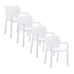 Diva tuinstoel wit - 4 stuks, Tuin en Terras, Tuinsets en Loungesets, Verzenden, Nieuw