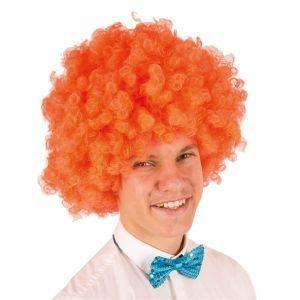 Pruik krullenbol oranje, Hobby en Vrije tijd, Feestartikelen, Nieuw, Ophalen of Verzenden