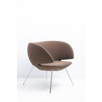 Artifort Pinq design Fauteuil gebruikt rood en bruin stof, Stoel, Gebruikt, Receptie of Entree, Ophalen of Verzenden