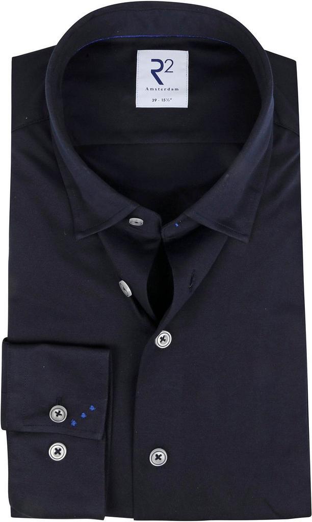 R2 Overhemd Uni Donkerblauw maat 48 Heren, Kleding | Heren, Overhemden, Blauw, Nieuw, Verzenden