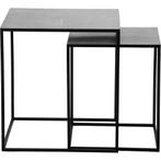Bijzettafel - Trion Tashi - 2-delig - Vierkant -, Huis en Inrichting, Tafels | Eettafels, Ophalen of Verzenden, Nieuw, Metaal