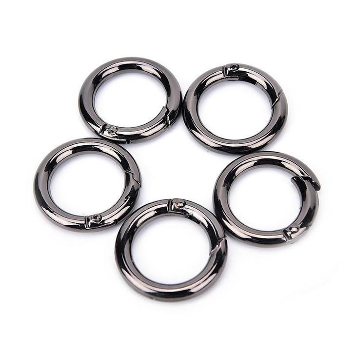 O-ring met veersluiting - 10mm - Gun metal, Hobby en Vrije tijd, Kralen en Sieraden maken, Overige typen, Nieuw, Ophalen of Verzenden
