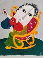Juan García Ripollés (1932) - Violinista con mecedora - XL, Antiek en Kunst