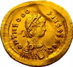 Byzantijnse Rijk. Emperor Theodosius II. Semissis (ND), Postzegels en Munten