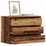 vidaXL Ladekast 80x41x58 cm bewerkt hout oud houtkleurig, Kinderen en Baby's, Kinderkamer | Commodes en Kasten, Verzenden, Nieuw