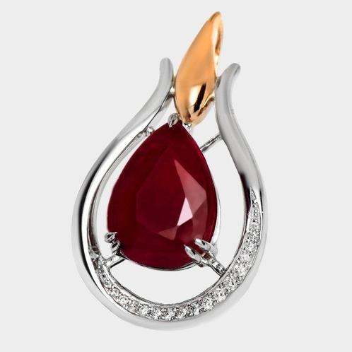 Zonder Minimumprijs - Hanger - 14 karaat Roségoud, Witgoud,, Sieraden, Tassen en Uiterlijk, Antieke sieraden