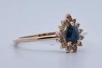 Zonder Minimumprijs - Ring 14 kt. - 0.64ct. tw. Saffier, Nieuw