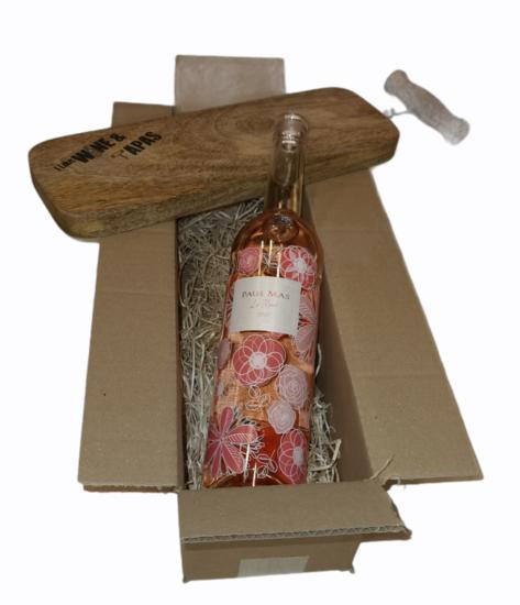 Paul Mas Le Rosé en I Like Wine Tapasplank met Kurkentrek..., Verzamelen, Wijnen, Verzenden