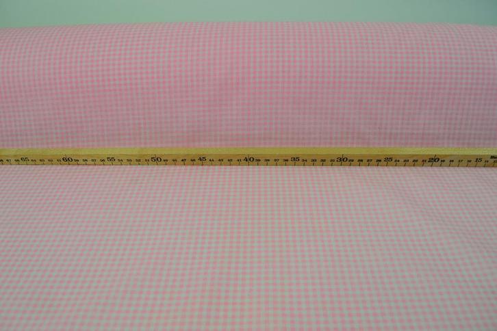 Boerenbont Ruitjes 0.3 CM Roze, Hobby en Vrije tijd, Stoffen en Lappen