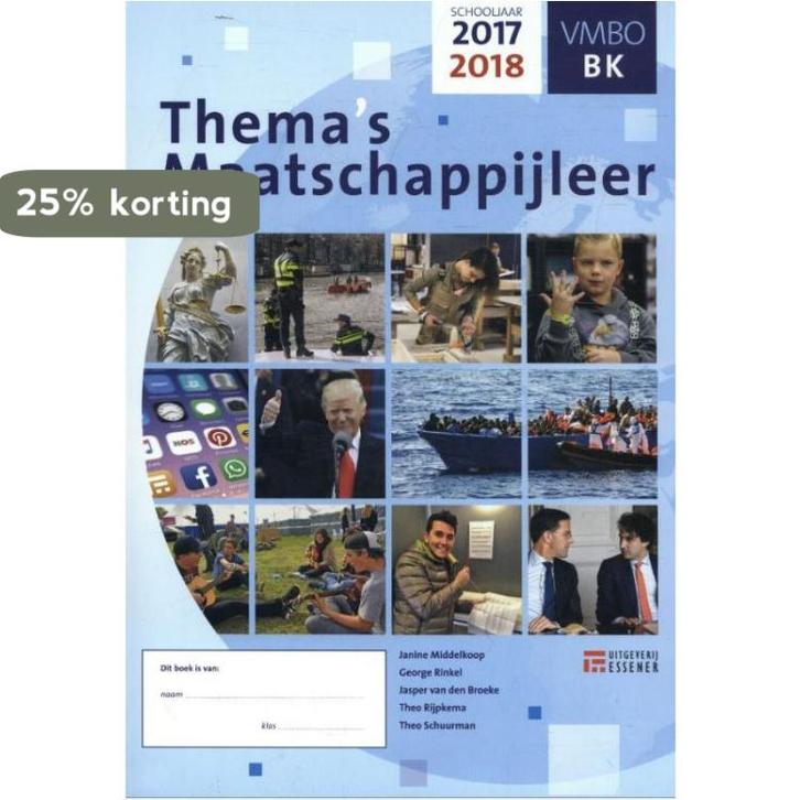Themas Maatschappijleer voor VMBO bk-niveau 2017-2018, Boeken, Schoolboeken, Gelezen, Verzenden