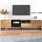 TV-Meubel 190 cm –Modern Lowboard met Lades en Deuren Zwart-, Verzenden, Nieuw