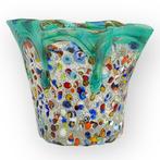 Filippo Maso - Vaas - Groene zakdoek met zilveren blad en, Antiek en Kunst