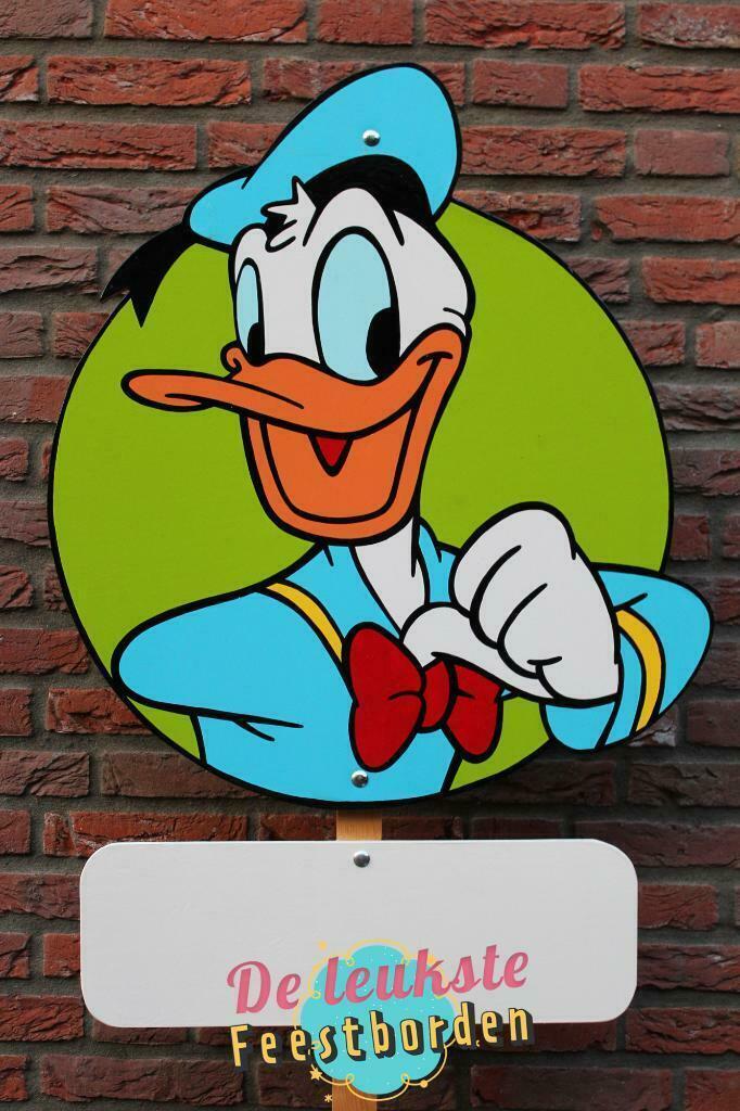 Geboortebord Donald Duck geboorteborden huren jongen, meisje, Kinderen en Baby's, Kraamcadeaus en Geboorteborden, Geboortebord