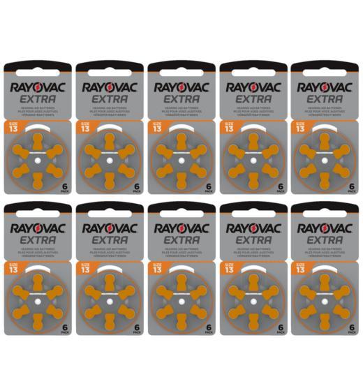 Rayovac Hoorapparaat batterij 13AU oranje (60 stuks), Diversen, Verpleegmiddelen, Nieuw, Ophalen of Verzenden