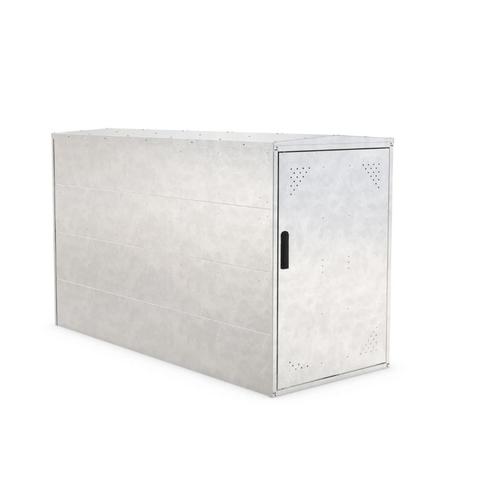 Fietskluis Z1 zink 850x1250x2050 (BxHxD) solo, Fietsen en Brommers, Fietsaccessoires | Overige Fietsaccessoires