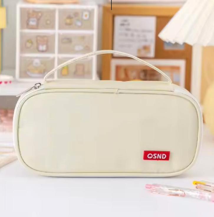 Etui - Geel – Meerdere Vakken en Handvat - 23x10x8cm, Diversen, Overige Diversen, Nieuw, Verzenden