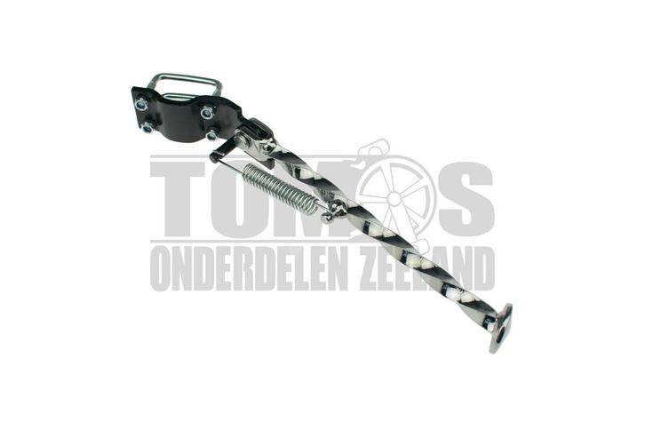Tomos Zijstandaard gedraaid twist chroom (oud type achter..., Fietsen en Brommers, Brommeronderdelen | Algemeen, Nieuw, Ophalen of Verzenden