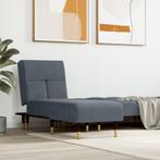 Chaise Longue Donkergrijs - Fluweel | Retourdeal | 35% Ko..., Eenpersoons, Nieuw, Ophalen of Verzenden, Minder dan 150 cm