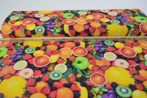 Katoen Canvas Stof Digitaal Fruit, Hobby en Vrije tijd, Stoffen en Lappen, Verzenden