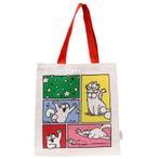 Tas Shopper - Simons Cat - Groen&Blauw&Rood&Geel&Roze - Afbe, Ophalen of Verzenden, Nieuw